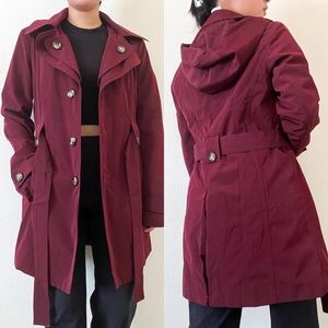 London Fog Burgundy Trench Coat